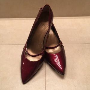 Like New: Tahari Burgundy Patent Leather Heels